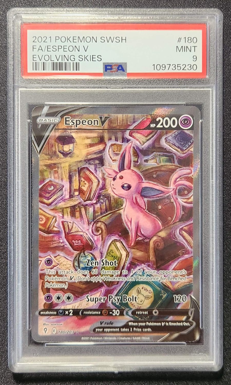PSA 9 Espeon V 180/203