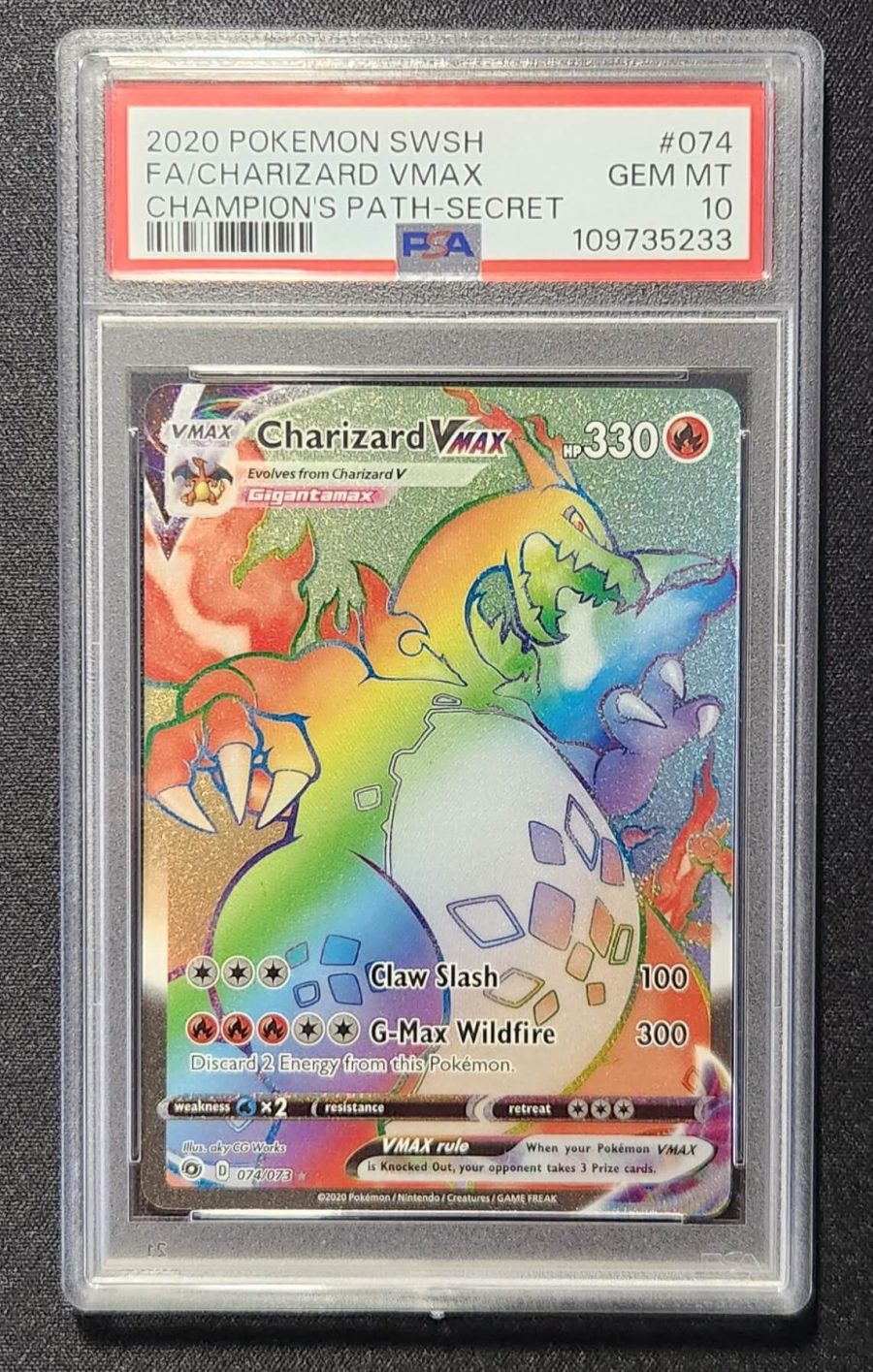 PSA 10 Charizard VMax 074/073