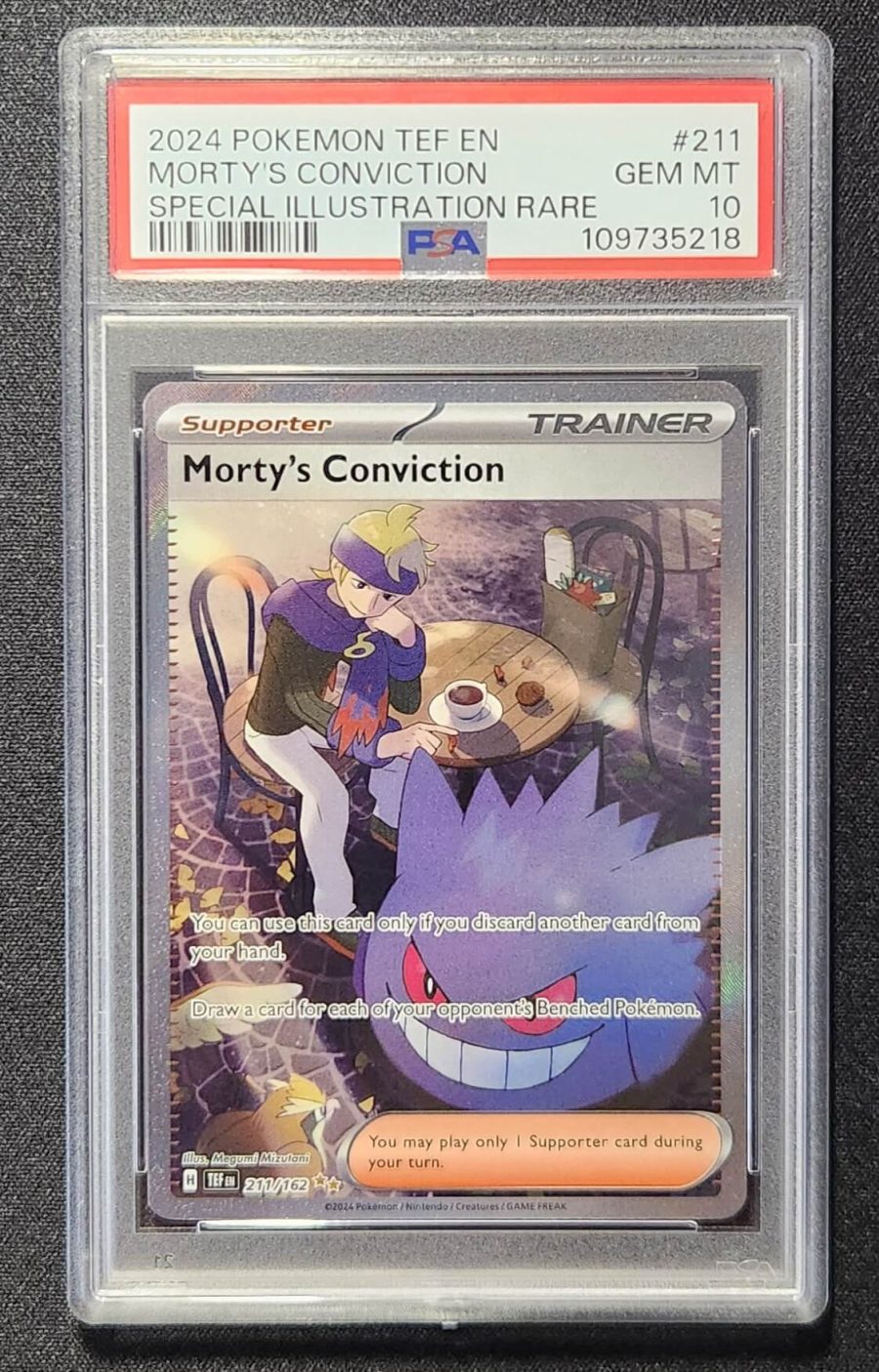 PSA 10 Mortys Conviction SIR 211/162