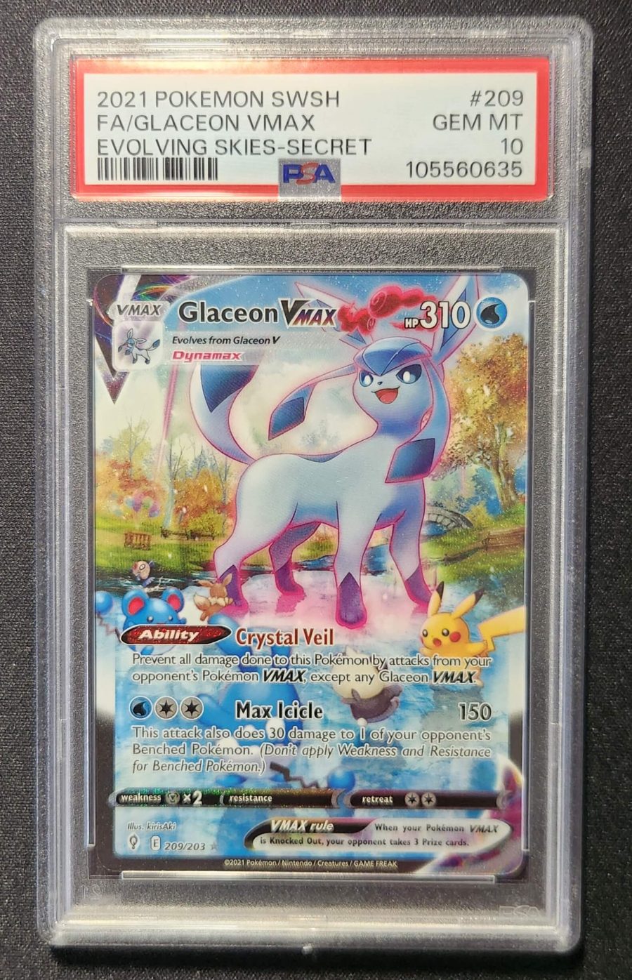 PSA 10 Glaceon VMax 209/203