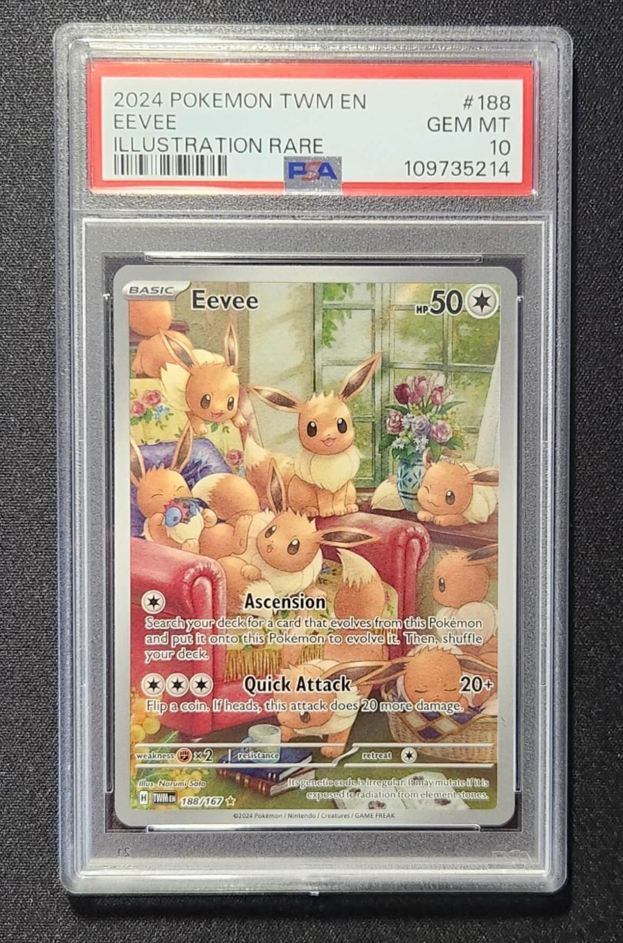 PSA 10 Eevee 188/167