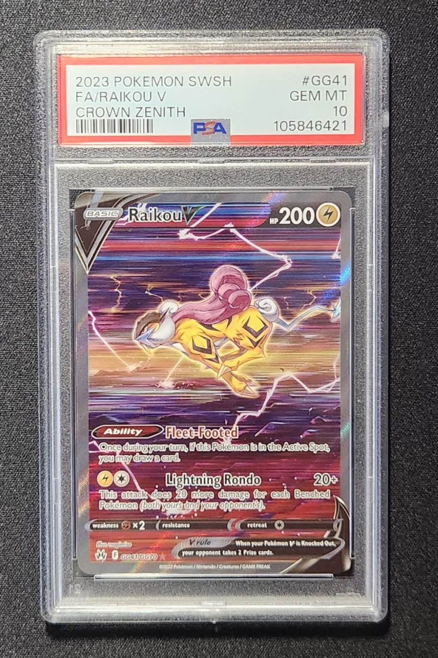PSA 10 Raikou V GG41