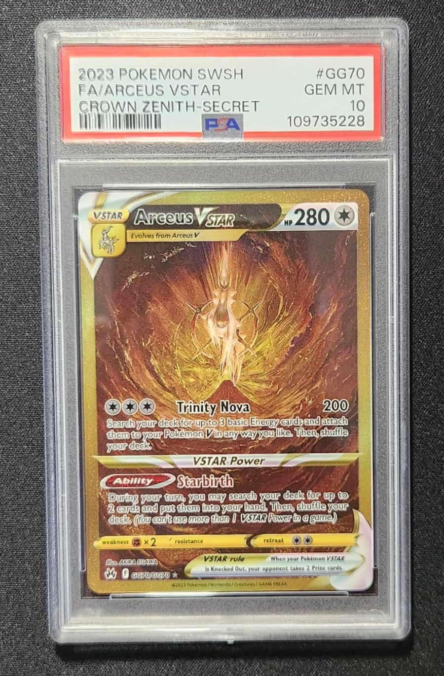 PSA 10 Arceus Vstar GG70