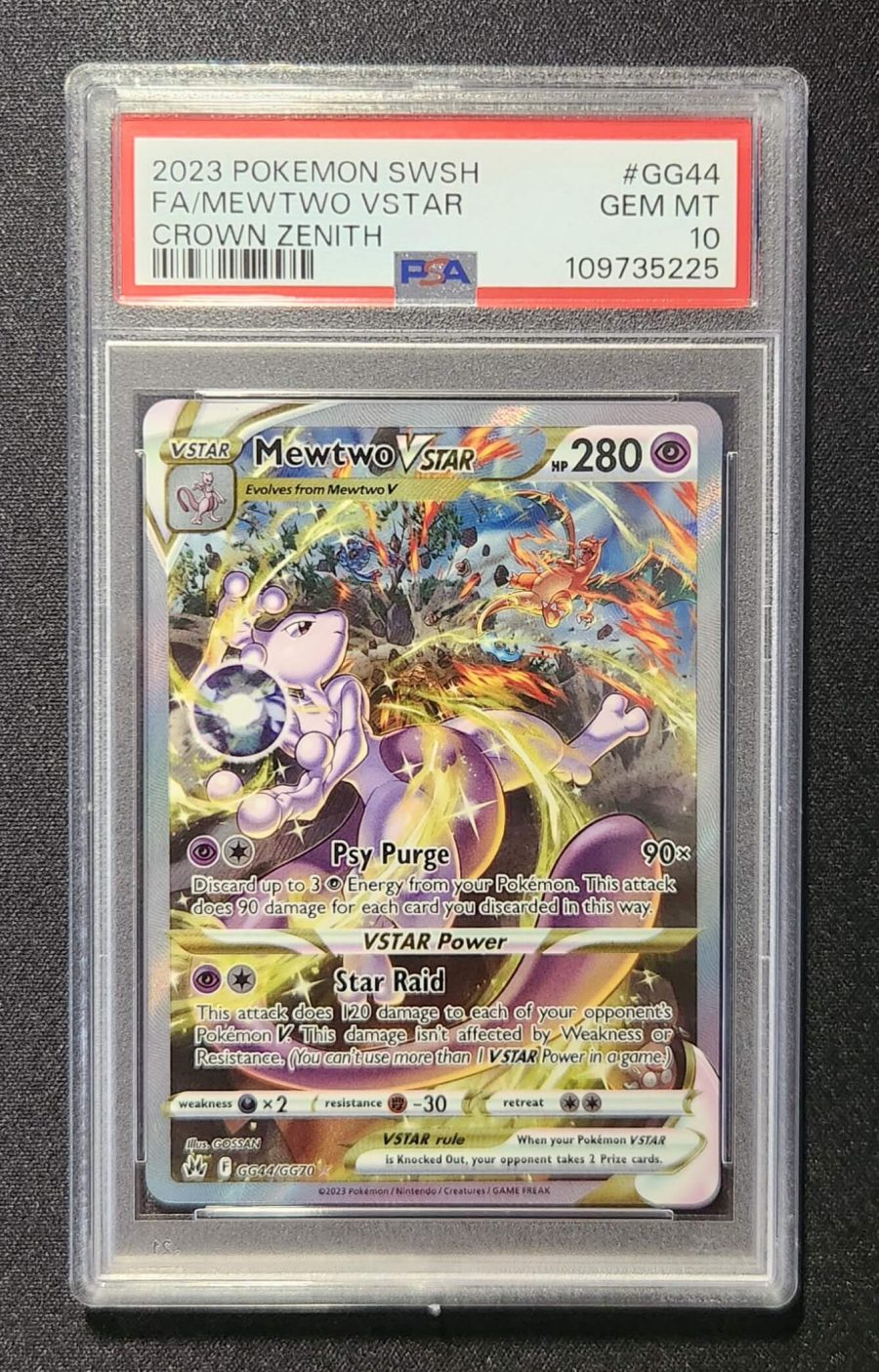 PSA 10 Mewtwo Vstar GG44