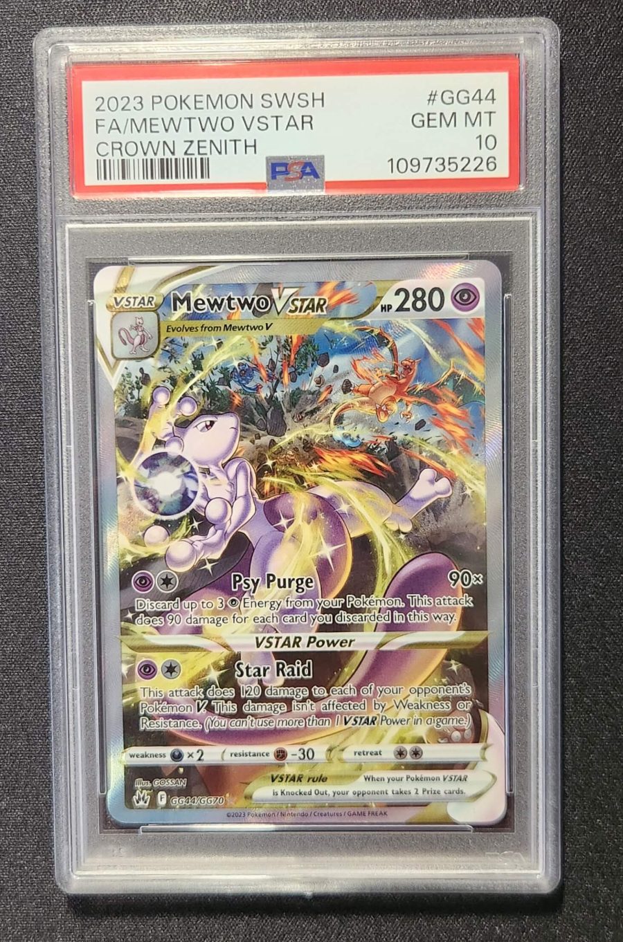 PSA 10 Mewtwo Vstar GG44